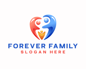 Family Love Heart logo design