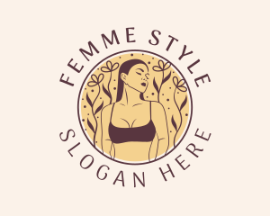 Flower Woman Lingerie logo design