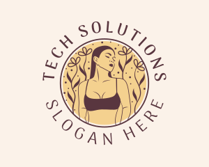 Flower Woman Lingerie logo design