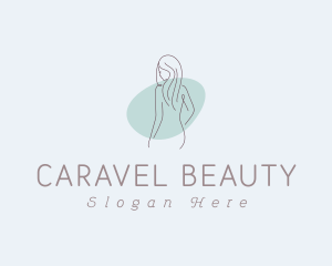 Beauty Hair Nude Lady logo design