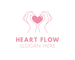 Pink Heart Hands logo