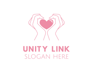 Pink Heart Hands logo