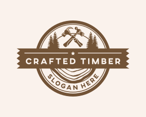 Wood Hammer Carpentry logo design