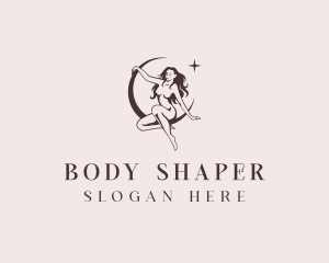 Sexy Woman Crescent logo design