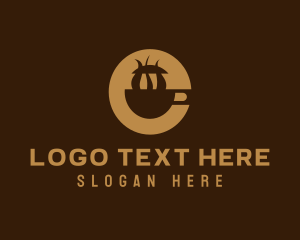 Brown Coffee Mug logo