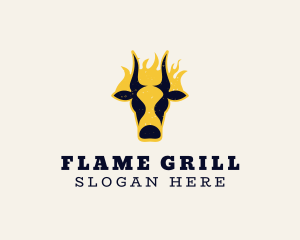 Grill Cow Fire logo