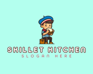 Sandwich Lunch Boy logo design