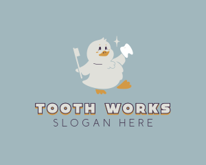 Duck Toothbrush Tooth logo