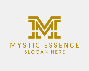 Legal Financial Letter M logo design