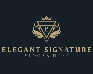 Luxurious Wreath Crown  logo design