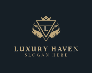 Luxurious Wreath Crown  logo design