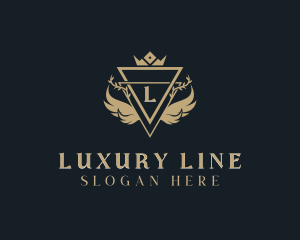 Luxurious Wreath Crown  logo design