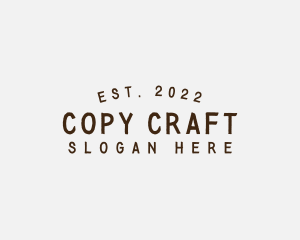 Simple Hipster Craft logo design