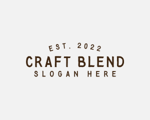 Simple Hipster Craft logo design