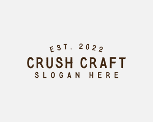 Simple Hipster Craft logo design