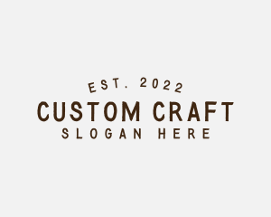 Simple Hipster Craft logo design