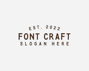 Simple Hipster Craft logo design