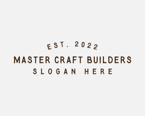 Simple Hipster Craft logo design