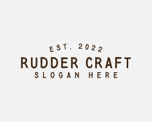 Simple Hipster Craft logo design