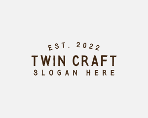 Simple Hipster Craft logo design