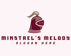 Medieval Knight Helmet logo design