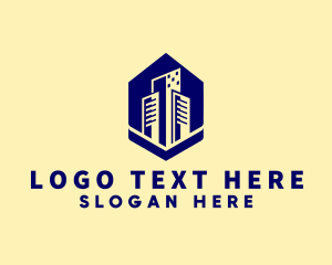 Blue Building Cityscape Logo