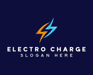 Lightning Flash Power logo design