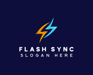 Lightning Flash Power logo design