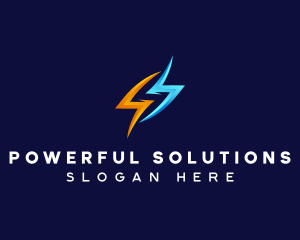 Lightning Flash Power logo design