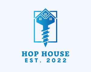 House Screw Renovation logo design