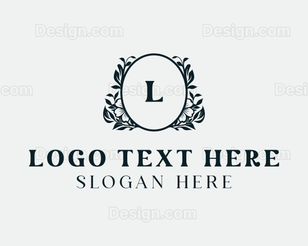 Elegant Floral Wreath Logo