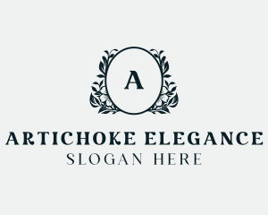 Elegant Floral Wreath logo design