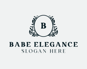 Elegant Floral Wreath logo design