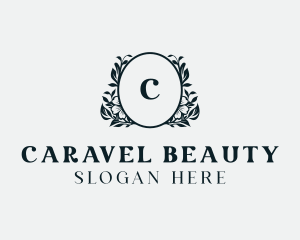 Elegant Floral Wreath logo design