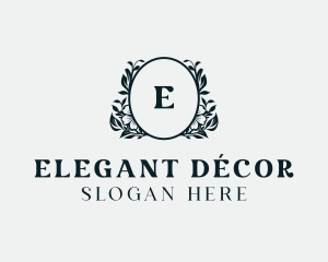 Elegant Floral Wreath logo design