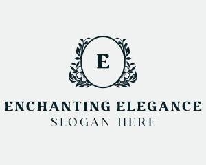 Elegant Floral Wreath logo design