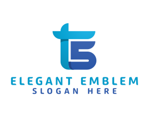 Blue Letter TS Monogram logo