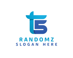 Blue Letter TS Monogram logo