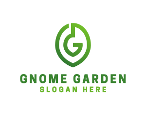 Green G Leaf  logo design