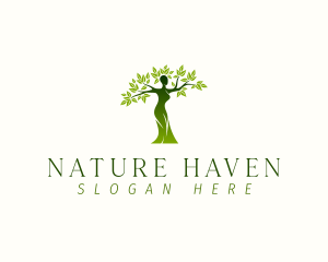 Natural Woman Tree logo design