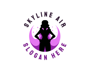 Feminine Superhero Heroine logo