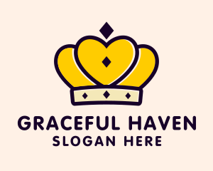 Heart Monarch Crown Logo