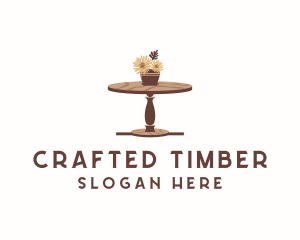 Flower Wood Table logo design