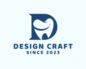 Dental Tooth Letter D logo design