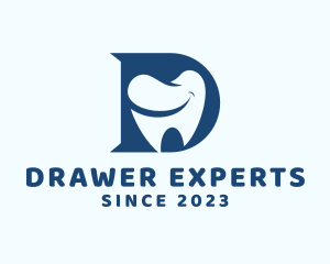 Dental Tooth Letter D logo design