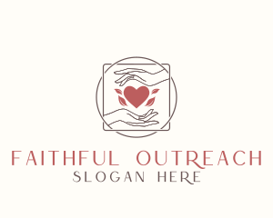 Hand Heart Charity logo design