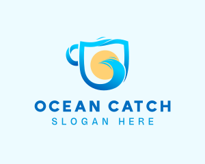 Ocean Wave Cup logo design