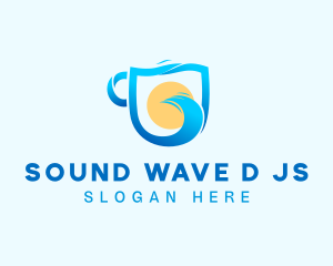 Ocean Wave Cup logo design