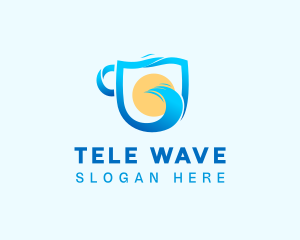 Ocean Wave Cup logo design