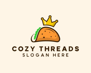 Mexican Taco King Crown logo design